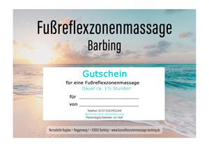 Massage Gutschein